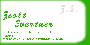 zsolt svertner business card